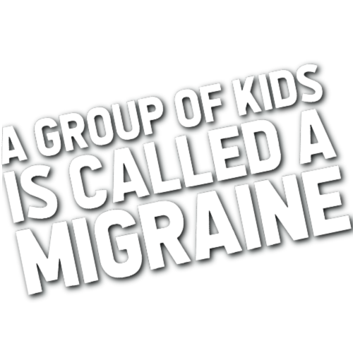 A Group of Kids is Called a Migraine Sticker!