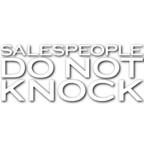 Do Not Knock Sticker!