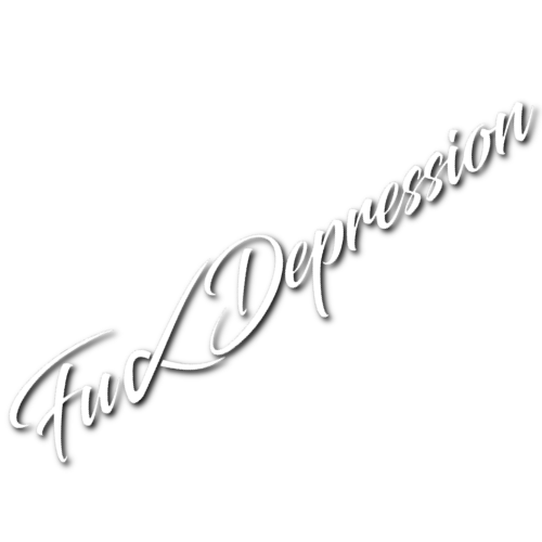 Fuck Depression Sticker! (single colour)