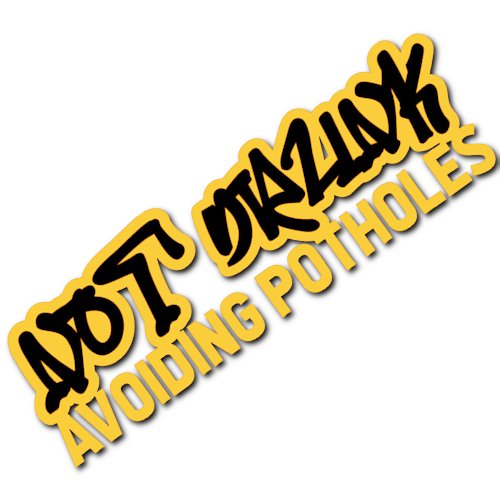 Not Drunk, Avoiding Potholes Sticker! (Multicolour)