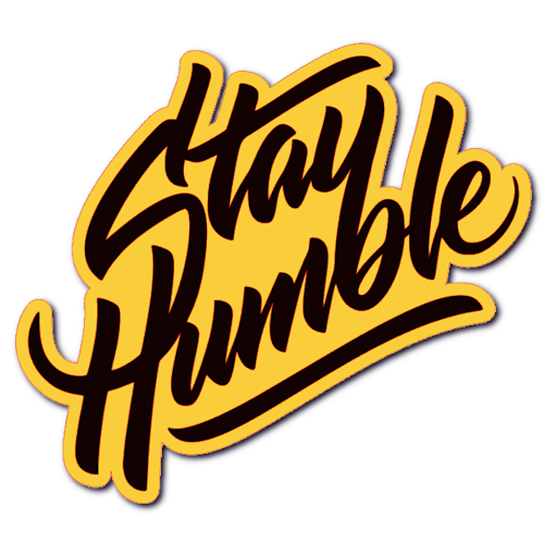 Stay Humble Sticker! (Multicolour)
