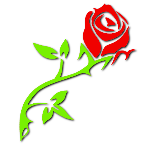 Tribal Rose Sticker! (Multicolour)