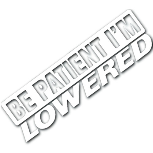 Be Patient, I'm Lowered Sticker!