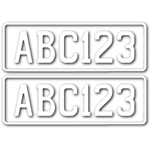 Custom NZ Number Plate Stickers! (set of 2 - full size - no background)
