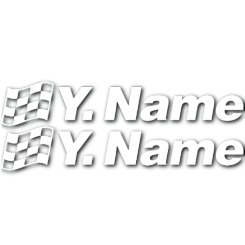 Custom Racing Name Stickers! (set of 2)