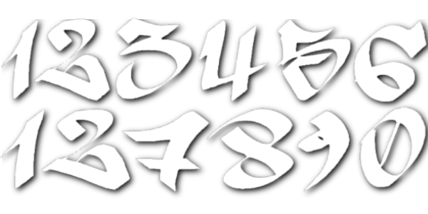 Jetski Registration Numbers! (Graffiti font - set of 2)