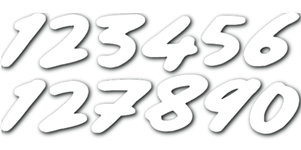 Jetski Registration Numbers! (Handwritten font - set of 2)
