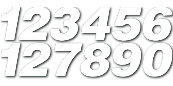 Jetski Registration Numbers! (Regular Font 1 - set of 2)
