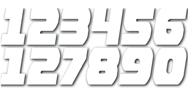 Jetski Registration Numbers! (Regular Font 2 - set of 2)