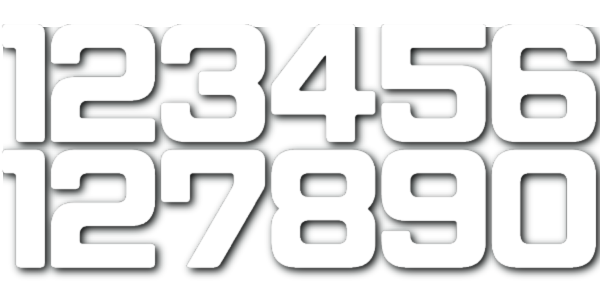 Jetski Registration Numbers! (Regular Font 3 - set of 2)