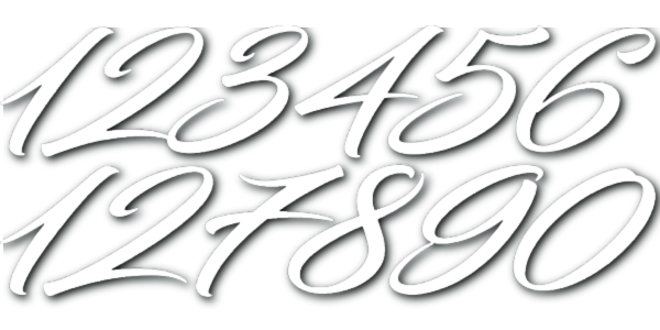 Jetski Registration Numbers! (Script font - set of 2)