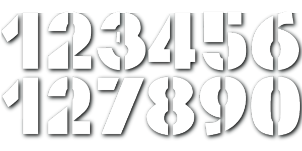 Jetski Registration Numbers! (Stencil font - set of 2)